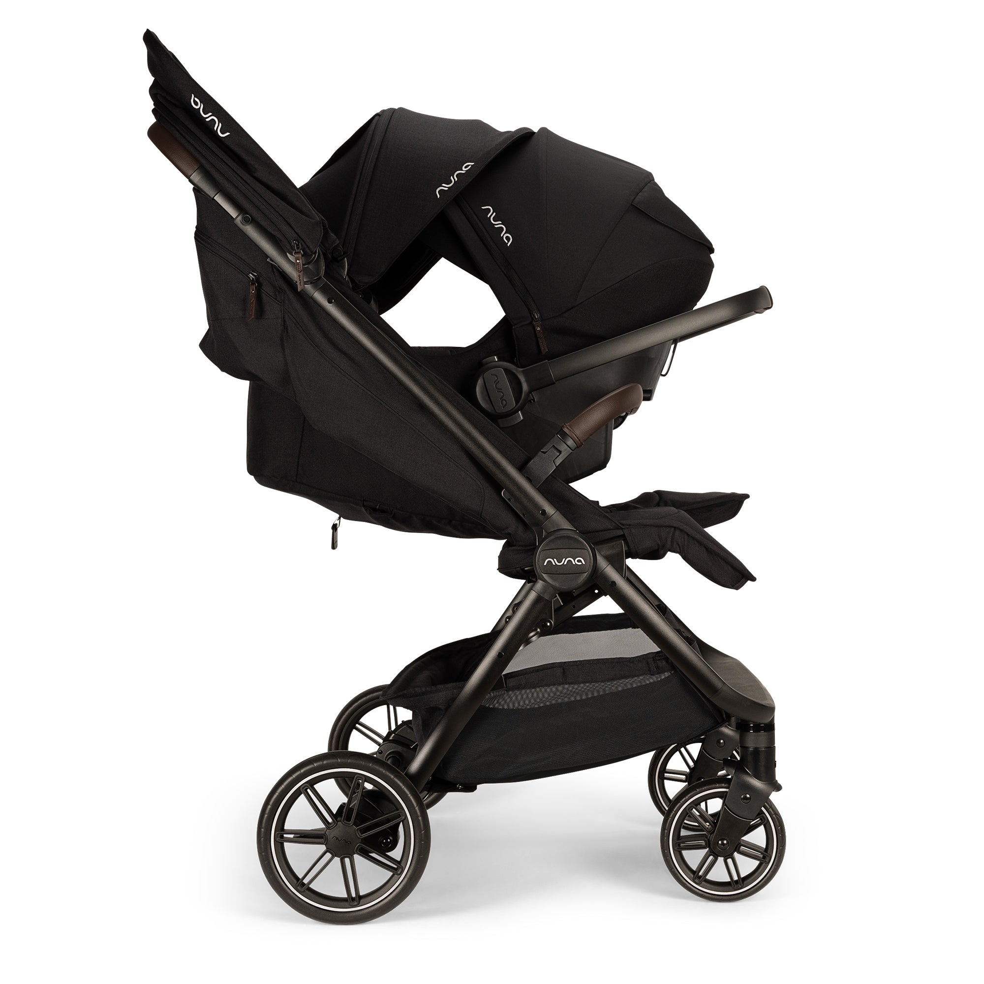 Nuna TRVL Dubl Sibe-By-Side Double Stroller - Caviar