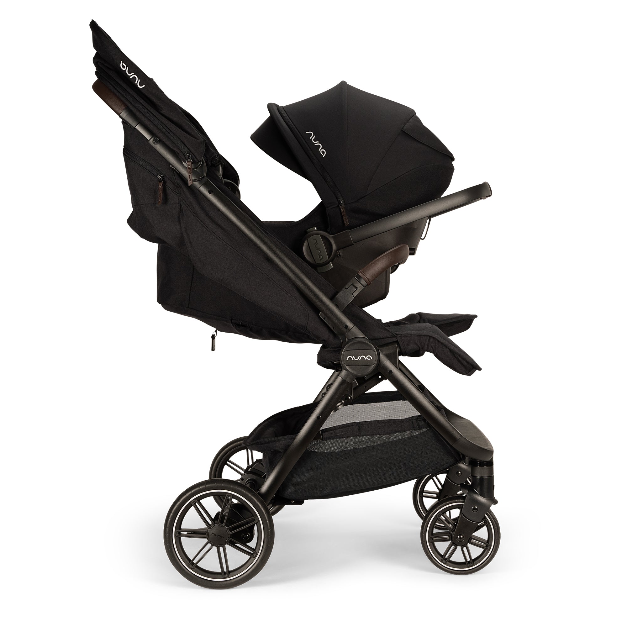 Nuna TRVL Dubl Sibe-By-Side Double Stroller - Caviar