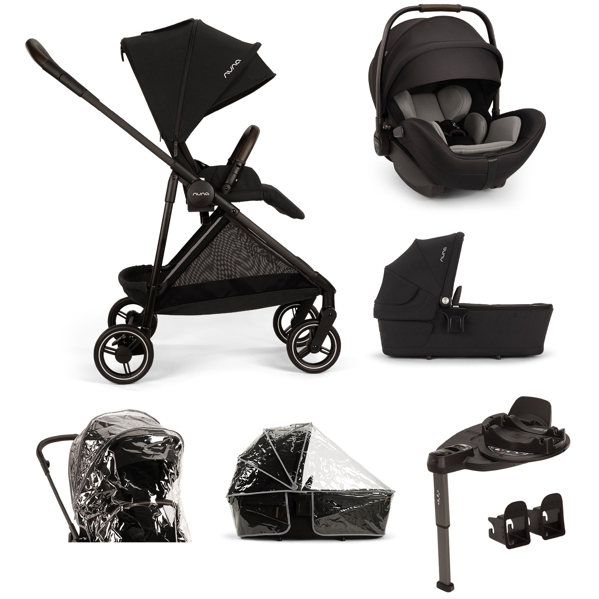 Nuna IXXA next with ARRA flex Travel System - Caviar