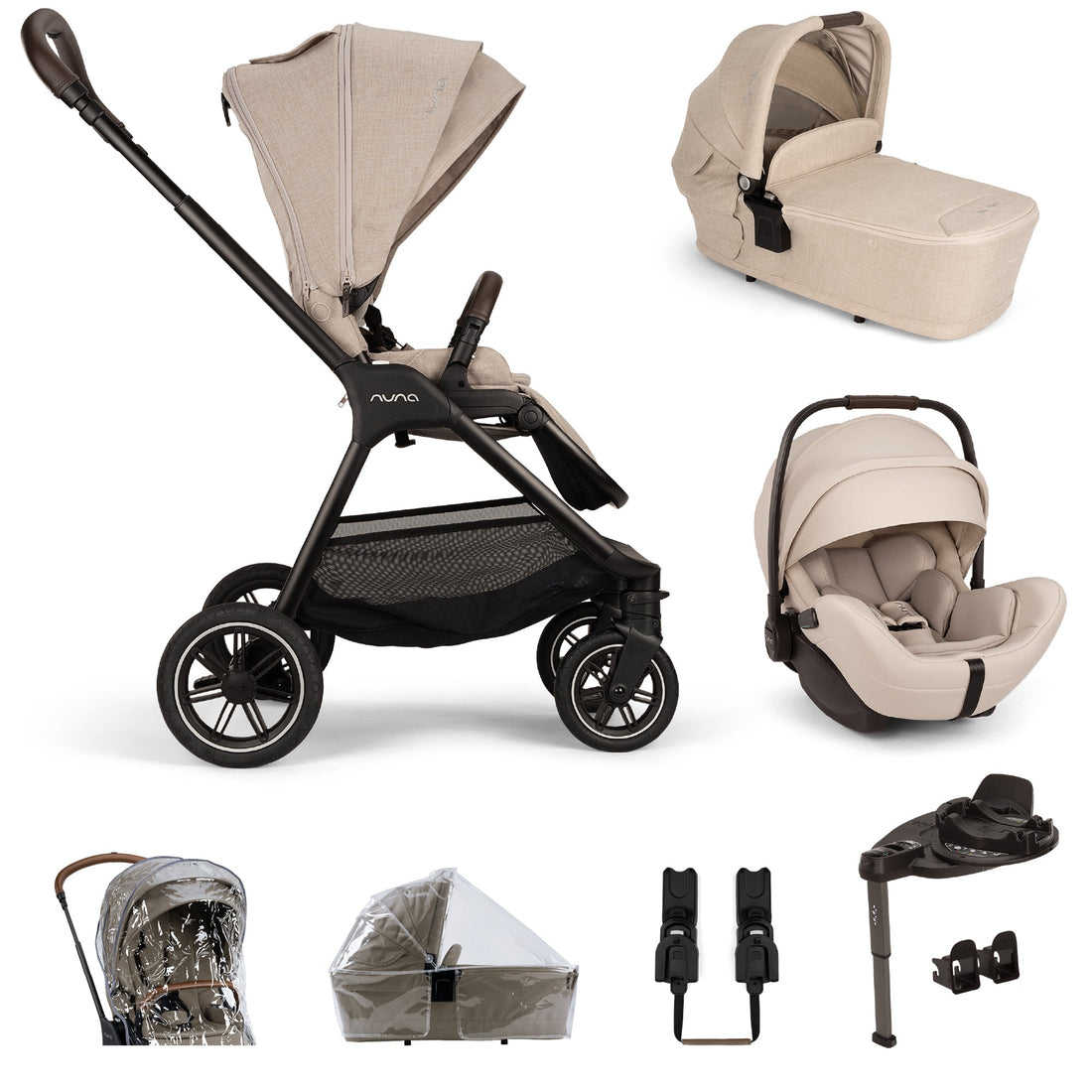 Nuna TRIV next Bundle with LYTL Carrycot, ARRA flex & CURV Base Travel System
