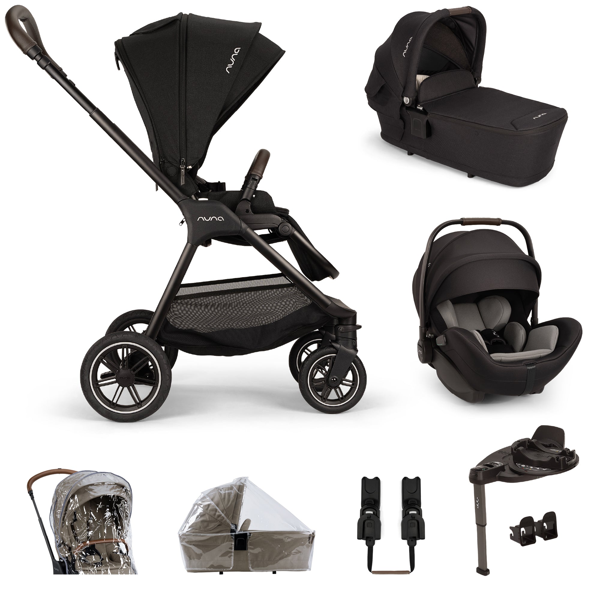 Nuna TRIV next Bundle with LYTL Carrycot, ARRA flex & CURV Base Travel System