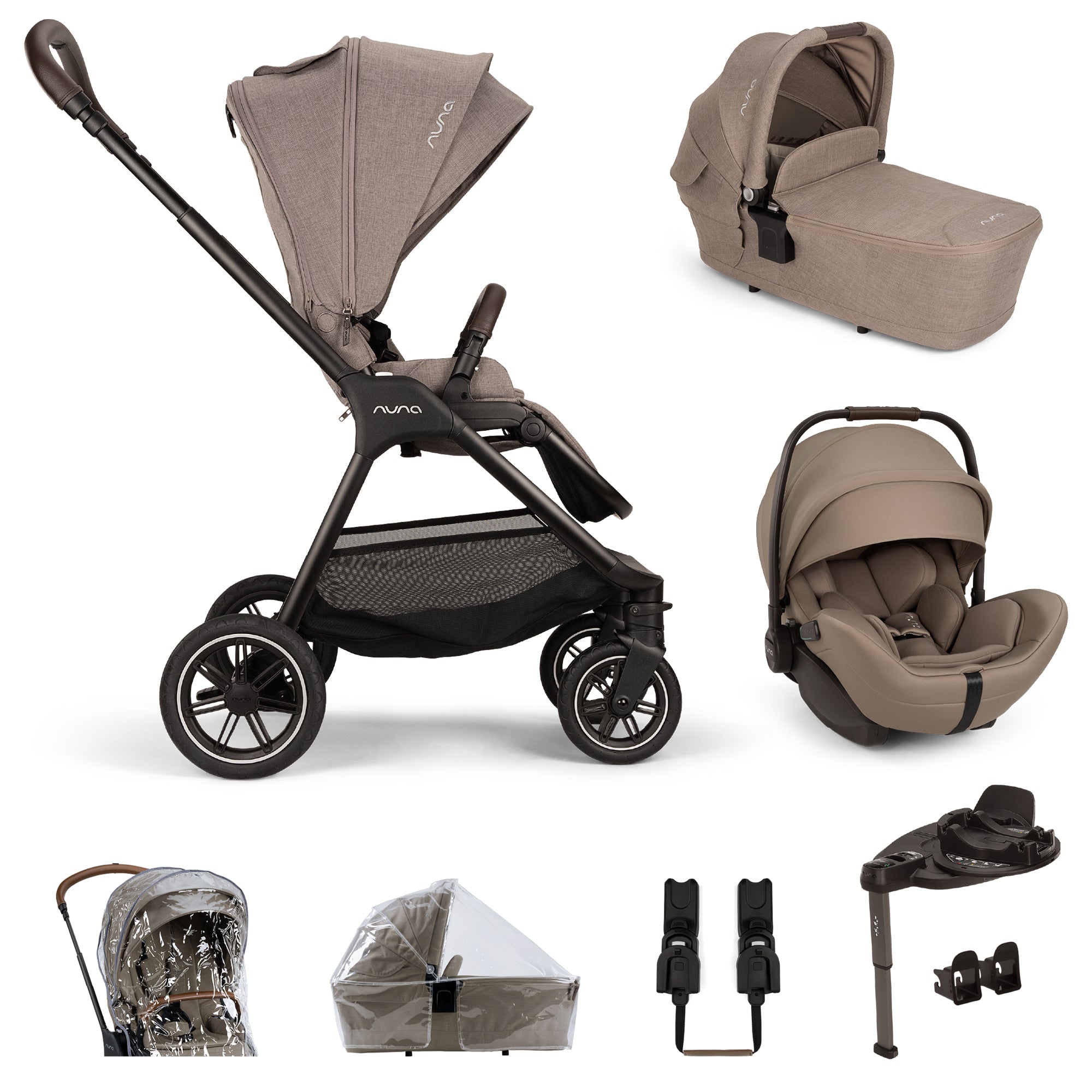 Nuna TRIV next Bundle with LYTL Carrycot, ARRA flex & CURV Base Travel System